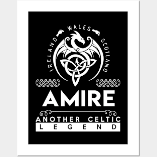 Amire Name T Shirt - Another Celtic Legend Amire Dragon Gift Item Posters and Art